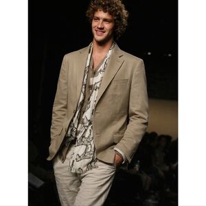 Le TiROir de Dressterior unstructured chino cotton blazer sport coat jacket Sz.L